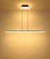 Preview: Globo LED Pendelleuchte Hilton 32W warmweiss Schwarz matt Metall Aluminium 120x120cm