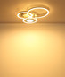Preview: Globo LED Deckenleuchte Randell 40W warmweiss Weiß matt kaffeefarben matt Metall 49x39cm