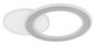 Preview: Globo LED Deckenleuchte Mavis 21W dimmbar Fernbedienung CCT warm-/tageslichtweiss Weiß matt gebürstet Metall Aluminium 51x38cm
