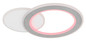 Preview: Globo LED Deckenleuchte Mavis 21W dimmbar Fernbedienung CCT warm-/tageslichtweiss Weiß matt gebürstet Metall Aluminium 51x38cm