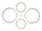 Preview: Globo LED Deckenleuchte Anthony 54W CCT warm-/neutral-/tageslichtweiss Weiß matt klar Metall Acrylkristalle 59x42cm