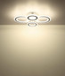Preview: Globo LED Deckenleuchte Anthony 54W CCT warm-/neutral-/tageslichtweiss Weiß matt klar Metall Acrylkristalle 59x42cm