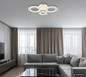 Preview: Globo LED Deckenleuchte Anthony 54W CCT warm-/neutral-/tageslichtweiss Weiß matt klar Metall Acrylkristalle 59x42cm