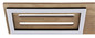 Preview: Globo LED Pendelleuchte Bruce 30W warmweiss Schwarz matt Holzoptik dunkel Metall MDF 120x90cm