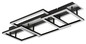 Preview: Globo LED Deckenleuchte Estrada 40W warmweiss Schwarz matt Metall 70x33cm