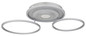 Preview: Globo LED Deckenleuchte Miles 40W dimmbar Fernbedienung CCT warm-/tageslichtweiss Silberfarben gebürstet Metall Aluminium 99x57cm