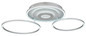 Preview: Globo LED Deckenleuchte Miles 40W dimmbar Fernbedienung CCT warm-/tageslichtweiss Silberfarben gebürstet Metall Aluminium 99x57cm