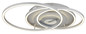 Preview: Globo LED Deckenleuchte Miles 40W dimmbar Fernbedienung CCT warm-/tageslichtweiss Silberfarben gebürstet Metall Aluminium 99x57cm