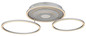 Preview: Globo LED Deckenleuchte Miles 40W dimmbar Fernbedienung CCT warm-/tageslichtweiss Silberfarben gebürstet Metall Aluminium 99x57cm