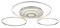 Preview: Globo LED Deckenleuchte Miles 60W dimmbar Fernbedienung CCT warm-/tageslichtweiss Silberfarben gebürstet Metall Aluminium 99x81cm