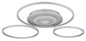 Preview: Globo LED Deckenleuchte Miles 60W dimmbar Fernbedienung CCT warm-/tageslichtweiss Silberfarben gebürstet Metall Aluminium 99x81cm