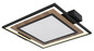 Preview: Globo LED Deckenleuchte Gabaldo 36W warmweiss Schwarz matt Metall 50x45cm