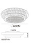 Preview: Globo LED Deckenleuchte Klara 58W dimmbar Fernbedienung CCT warm-/tageslichtweiss Verchromt klar Metall K5 Kristalle Ø60cm