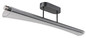 Preview: Globo LED Deckenleuchte Malinda 28W CCT warm-/neutral-/tageslichtweiss Anthrazit matt klar mit Luftblasen Metall 81x19cm