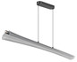 Preview: Globo LED Pendelleuchte Malinda 36W CCT warm-/neutral-/tageslichtweiss Anthrazit matt klar mit Luftblasen Metall 121x120cm