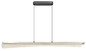 Preview: Globo LED Pendelleuchte Malinda 36W CCT warm-/neutral-/tageslichtweiss Anthrazit matt klar mit Luftblasen Metall 121x120cm