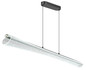 Preview: Globo LED Pendelleuchte Malinda 36W CCT warm-/neutral-/tageslichtweiss Anthrazit matt klar mit Luftblasen Metall 121x120cm
