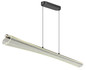 Preview: Globo LED Pendelleuchte Malinda 36W CCT warm-/neutral-/tageslichtweiss Anthrazit matt klar mit Luftblasen Metall 121x120cm