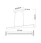Preview: Globo LED Pendelleuchte Malinda 36W CCT warm-/neutral-/tageslichtweiss Anthrazit matt klar mit Luftblasen Metall 121x120cm