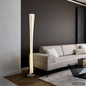 Preview: Globo LED Stehleuchte Malinda 48W CCT warm-/neutral-/tageslichtweiss Anthrazit matt klar mit Luftblasen Metall 155cm