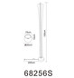 Preview: Globo LED Stehleuchte Malinda 48W CCT warm-/neutral-/tageslichtweiss Anthrazit matt klar mit Luftblasen Metall 155cm