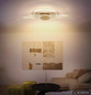 Preview: Globo LED Deckenleuchte Donte 40W warmweiss Silberfarben matt gebürstet Metall Aluminium 95x50cm