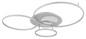 Preview: Globo LED Deckenleuchte Johnson 60W dimmbar Fernbedienung CCT warm-/tageslichtweiss Silberfarben gebürstet Metall Aluminium 3D-Effekt 117x86cm