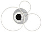 Preview: Globo LED Deckenleuchte Johnson 60W dimmbar Fernbedienung CCT warm-/tageslichtweiss Silberfarben gebürstet Metall Aluminium 3D-Effekt 117x86cm