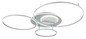 Preview: Globo LED Deckenleuchte Johnson 60W dimmbar Fernbedienung CCT warm-/tageslichtweiss Silberfarben gebürstet Metall Aluminium 3D-Effekt 117x86cm