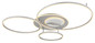 Preview: Globo LED Deckenleuchte Johnson 60W dimmbar Fernbedienung CCT warm-/tageslichtweiss Silberfarben gebürstet Metall Aluminium 3D-Effekt 117x86cm