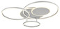 Preview: Globo LED Deckenleuchte Johnson 40W dimmbar Fernbedienung CCT warm-/tageslichtweiss Silberfarben gebürstet Metall Aluminium 81x70cm