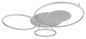 Preview: Globo LED Deckenleuchte Johnson 60W dimmbar Fernbedienung CCT warm-/tageslichtweiss Silberfarben gebürstet Metall Aluminium Sterneneffekt 117x86cm