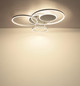 Preview: Globo LED Deckenleuchte Johnson 60W dimmbar Fernbedienung CCT warm-/tageslichtweiss Silberfarben gebürstet Metall Aluminium Sterneneffekt 117x86cm
