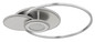 Preview: Globo LED Deckenleuchte Beltran 24W dimmbar Fernbedienung CCT warm-/tageslichtweiss Silberfarben matt gebürstet Metall Aluminium 56x45cm