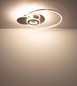 Preview: Globo LED Deckenleuchte Beltran 24W dimmbar Fernbedienung CCT warm-/tageslichtweiss Silberfarben matt gebürstet Metall Aluminium 56x45cm
