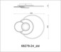Preview: Globo LED Deckenleuchte Beltran 24W dimmbar Fernbedienung CCT warm-/tageslichtweiss Silberfarben matt gebürstet Metall Aluminium 56x45cm