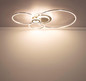 Preview: Globo LED Deckenleuchte Beltran 36W dimmbar Fernbedienung CCT warm-/tageslichtweiss Silberfarben matt gebürstet Metall Aluminium 103,5x65cm