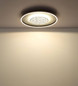 Preview: Globo LED Deckenleuchte Mirrora 40W CCT warm-/neutral-/tageslichtweiss Schwarz matt verspiegelt 3D Effekt Aluminium Glas Ø51,5cm