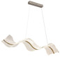 Preview: Globo LED Pendelleuchte Saque 32W dimmbar Fernbedienung CCT warm-/tageslichtweiss Nickel matt Metall 120x101cm