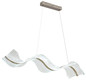 Preview: Globo LED Pendelleuchte Saque 32W dimmbar Fernbedienung CCT warm-/tageslichtweiss Nickel matt Metall 120x101cm