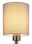 Preview: Globo Wandleuchte Zamora E27 + LED 3W warmweiss Schwarz-chrom matt grau Metall Textil 45,5x15cm