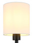 Preview: Globo Wandleuchte Zamora E27 + LED 3W warmweiss Schwarz matt weiß Metall Textil 45,5x15cm