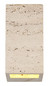 Preview: Globo LED Wandleuchte Rojas 6W warmweiss Weiß matt Metall Travertine Stein 16x8cm