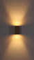 Preview: Globo LED Wandleuchte Rojas 6W warmweiss Weiß matt Metall Travertine Stein 16x8cm