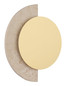 Preview: Globo LED Wandleuchte Rojas 14W warmweiss Weiß matt Metall Travertine Stein 30x27,5cm
