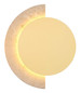 Preview: Globo LED Wandleuchte Rojas 14W warmweiss Weiß matt Metall Travertine Stein 30x27,5cm