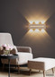 Preview: Globo LED Wandleuchte Rojas 17W warmweiss Weiß matt Metall Travertine Stein 40x11cm