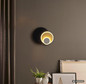 Preview: Globo LED Wandleuchte Odonell 20W warmweiss Schwarz matt Metall 30x23cm