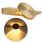 Preview: Globo LED Wandleuchte Jasper 3W warmweiss Messingfarben matt Metall Aluminium 20x10cm