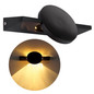 Preview: Globo LED Wandleuchte Jasper 3W warmweiss Schwarz-chrom matt Metall Aluminium 20x10cm